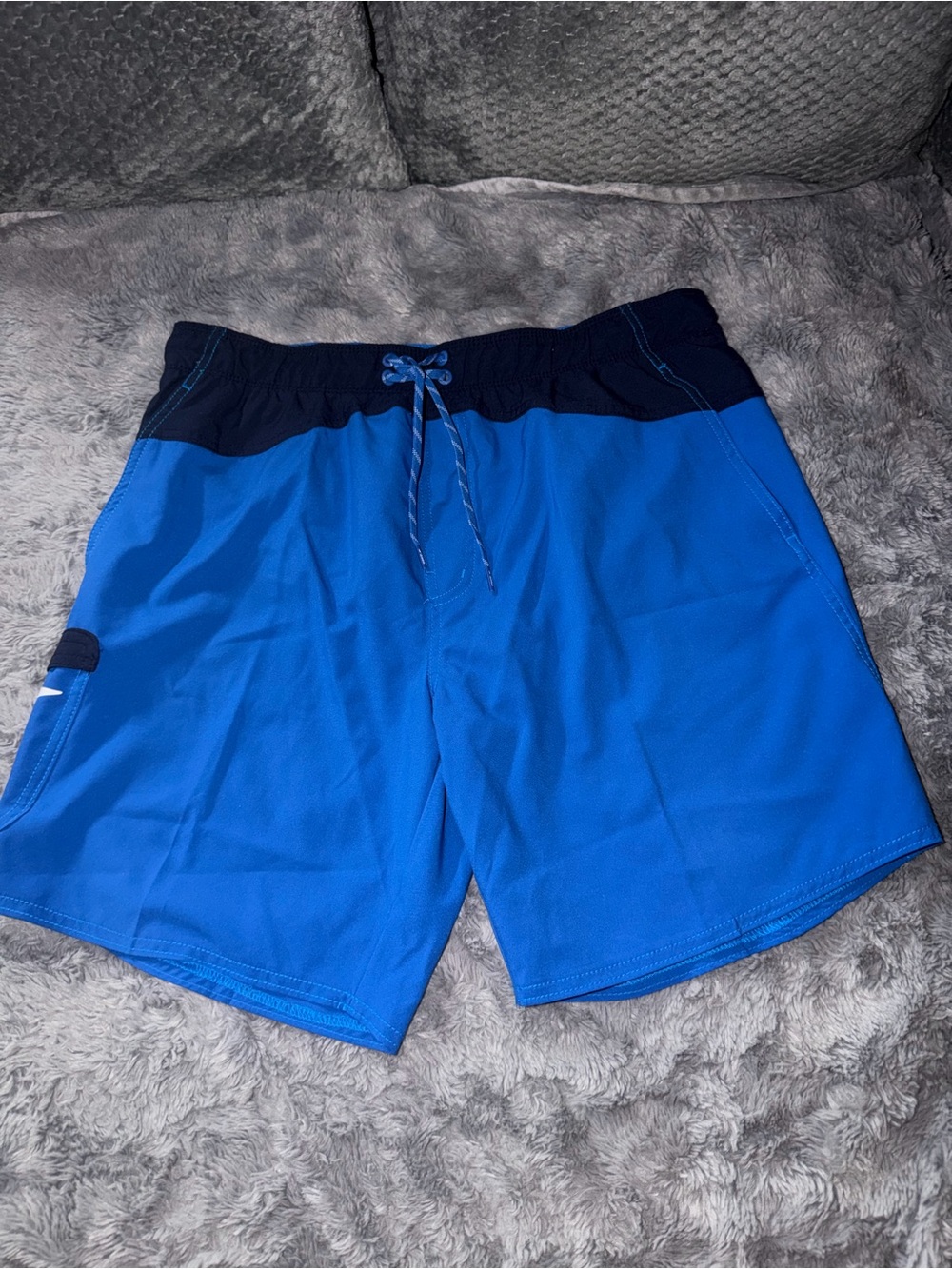 Speedo Men's Blue Two-Tone Swim board Trunks